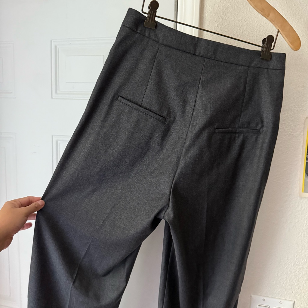 Nwt Beare Park Grey Wool Straight Leg Trousers — image 5 of 7